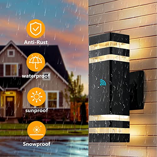 LED Porch Light Outdoor Wall Lights Fixture with Sensor