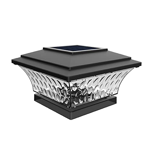 Solar Post Cap Lights Outdoor LED Lighting Deck Fence Cap Light Two Light Modes Warm White