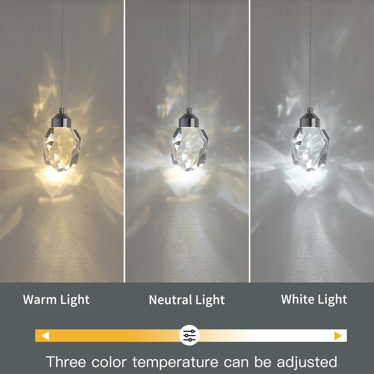 Silver Diamond Crystal Pendant Light (Silver / 1-Light)
