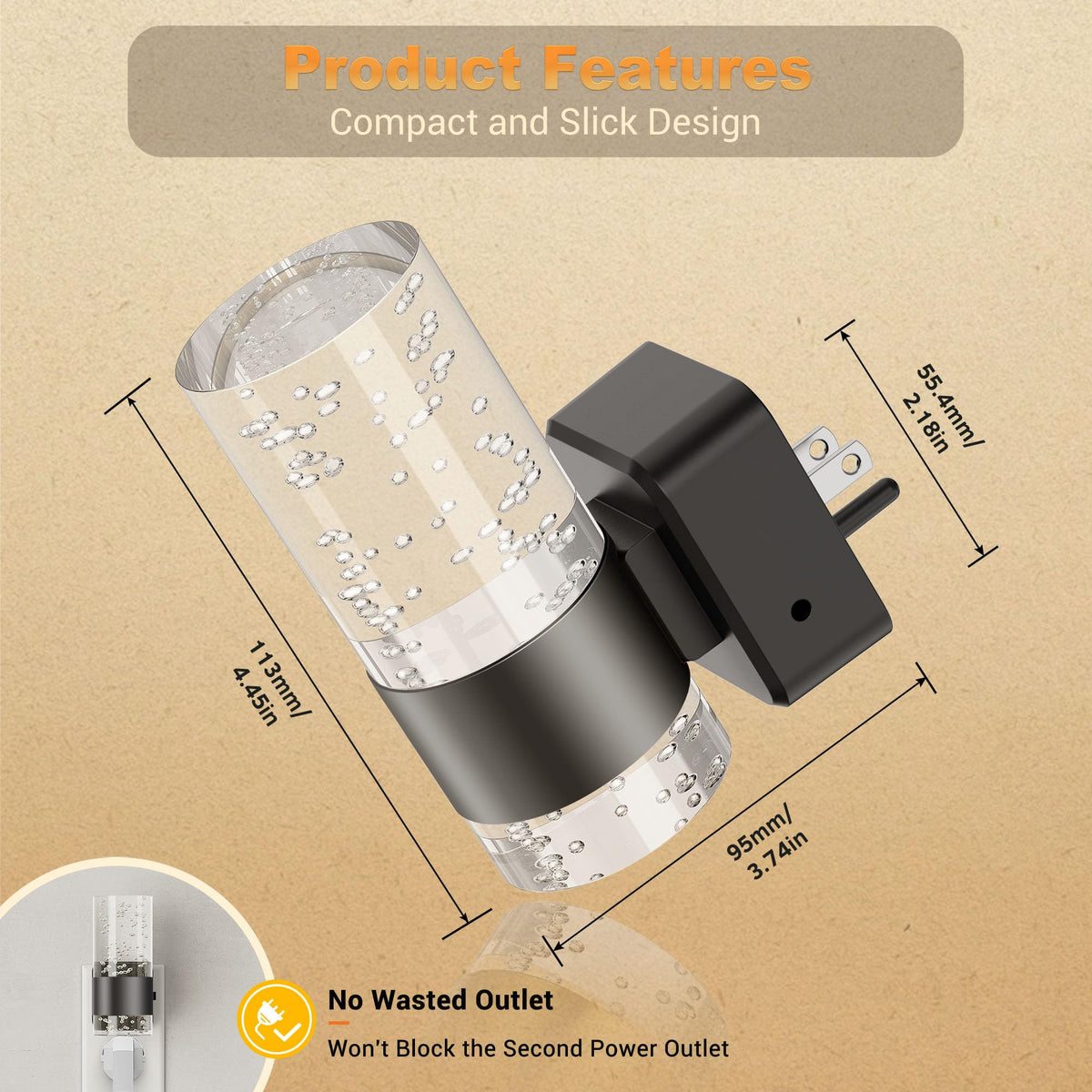Bubble Night Light (Pure Black)