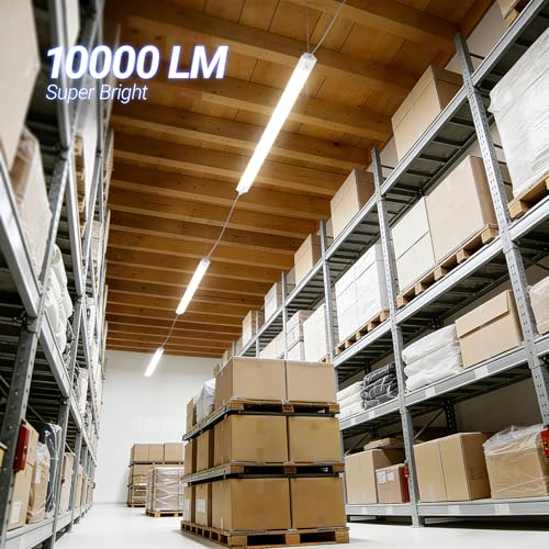 BS84 LED Shop Lights 4FT for Workshop (5000K / White-84W-6 Packs)