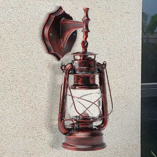 Rustic Wall Sconce Lantern Light (Red Bronze / 1pc)