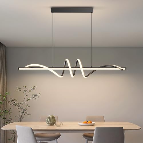 Modern LED Pendant Lights (A-Black / 39inch)