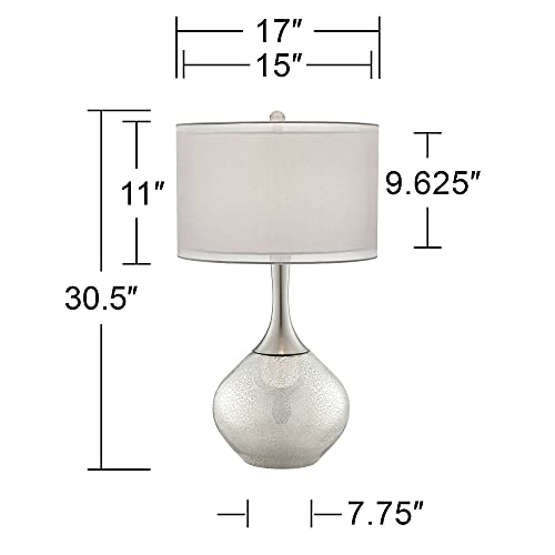 Swift 30 1 2" Chrome Large Table Lamp Mercury Glass Modern (Single)