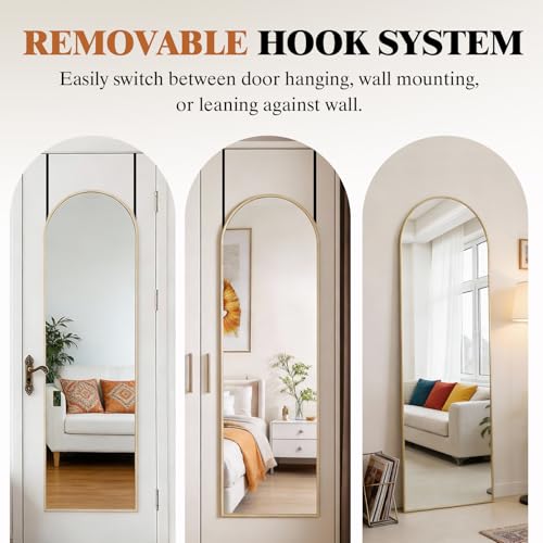 47x14 Inch Arched Full Length Mirror (Gold-arched / 47"L x 14"W)