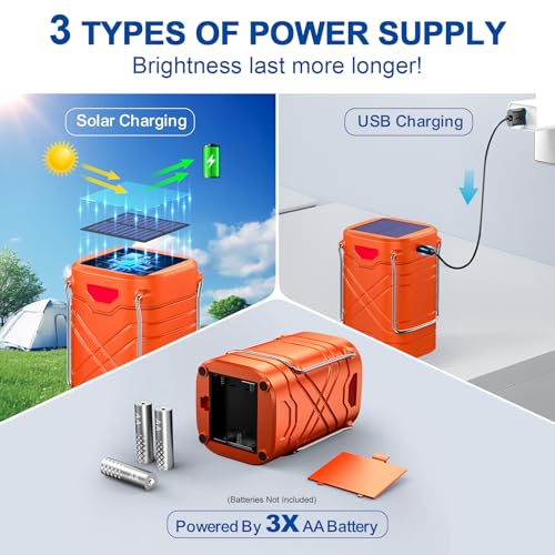 4 Pack Camping Lantern (Orange / 4 Pack)