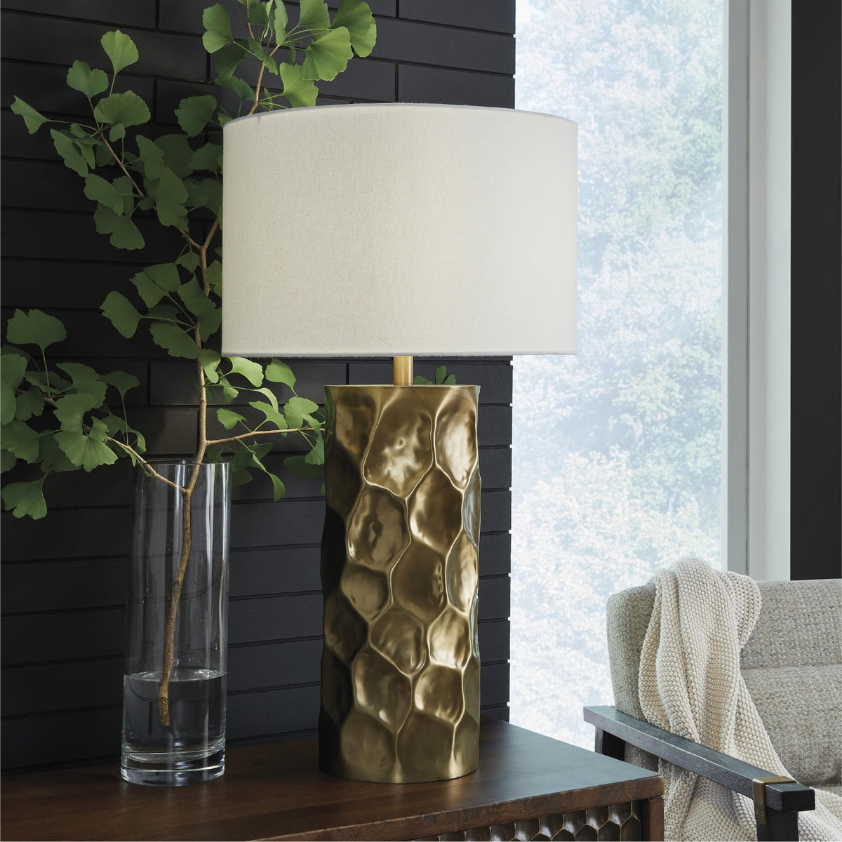 Marshawn Glam Metal Table Lamp with 3 (Gold Finish / Table Lamp)