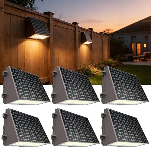6 Pack Solar Sconce Lights Outdoor