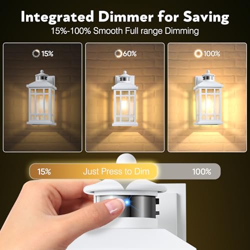 White Motion Sensor Outdoor Lights (White / Motion Sensor-2 Pack)