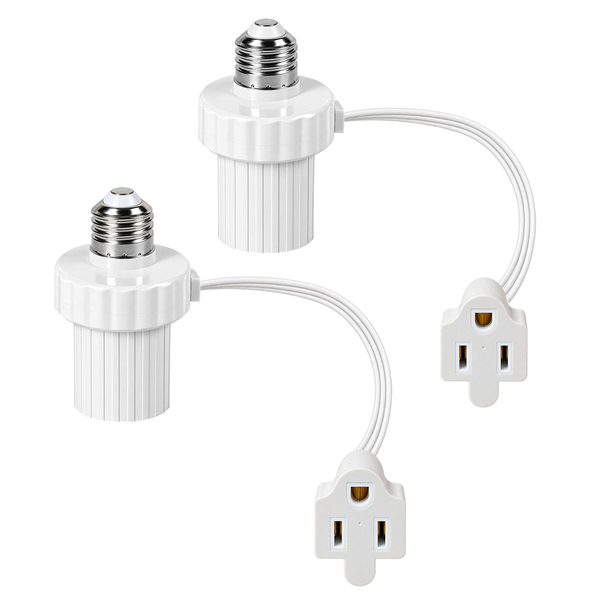 3 in 1 Light Socket Outlet Adapter (White)