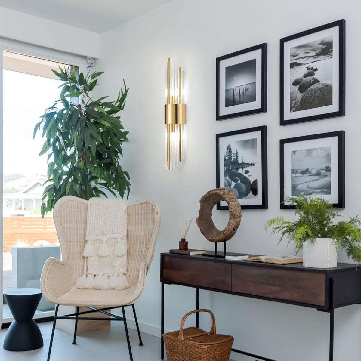 Gold Sconces Wall Set of 2 (Two sets of gold)
