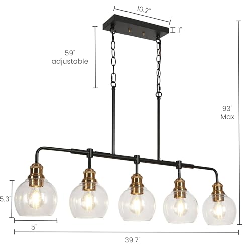 Linear Chandelier Kitchen Island Light