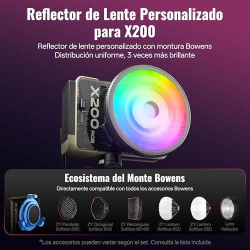 MOLUS X200 RGB Standard 200W Professional Portable COB Video Light (X200 RGB Standard)