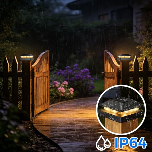 4x4 Solar Post Cap Lights (Black / 1 Pack)