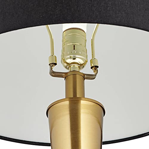 Wayne 29 1 4" Tall Table Lamp USB Brass Marble Ports Luxury Modern
