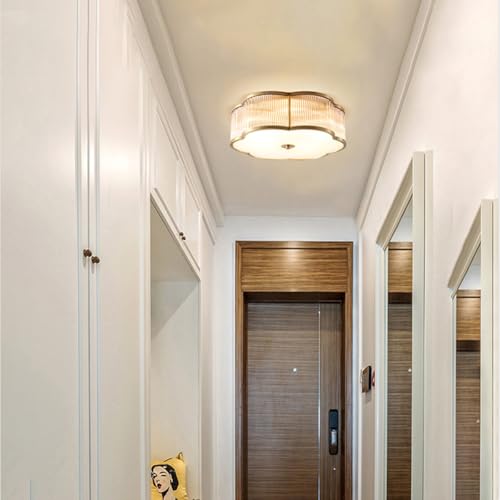 14 in Brass Flush Mount Ceiling Light for Entryway and Bedroom (A / Small)