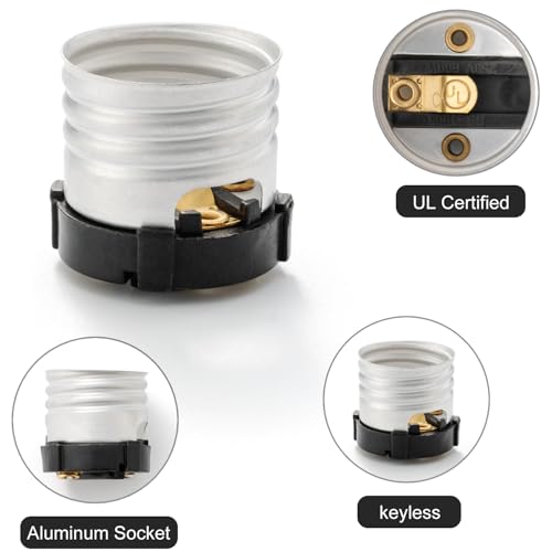 UL Listed Keyless Light Socket Replacement (Keyless - Socket)