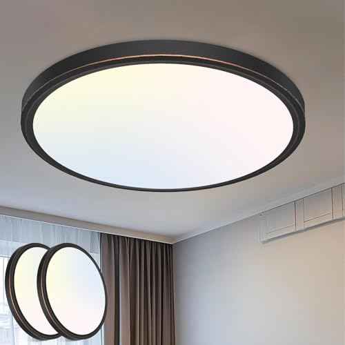 16Inch Flush Mount LED Ceiling Light Fixture (Oil-Rubbed Bronze / 16in-2Pack)