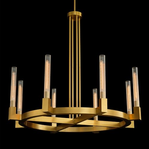 Modern Crystal Chain Chandelier for Foyer Dining Room Living Room