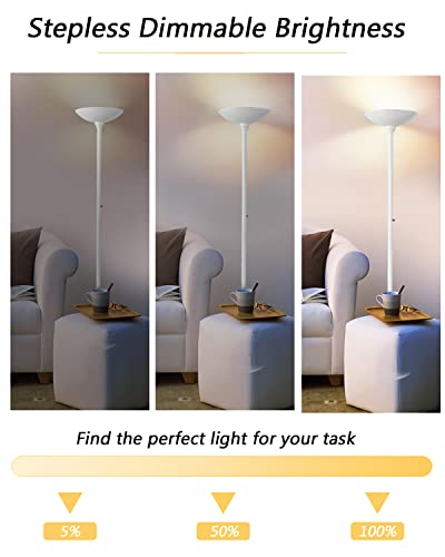 Torchiere Floor Lamp (White Torchiere Floor Lamp)