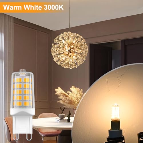 Dimmable G9 LED Bulb 4W Eqv 40 Watt 3000K Warm White 12 Pack