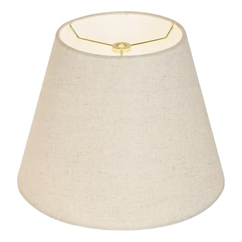 Small Lamp Shade (Beige White with Silvery Silk Thread)