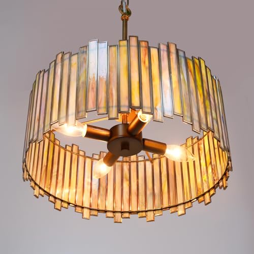 Lighting Gold Drum Chandelier 4