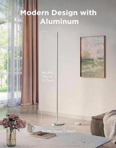 RGBIC Floor Lamp (Silver / 53.7 inches)