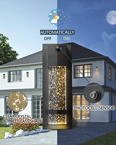 Dusk to Dawn Outdoor Wall Light Fixture (Dusk to Dawn Sensor / 2-Pack)