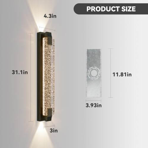 RGB Outdoor Wall Light (Antique Brass / 31.1 Inch)