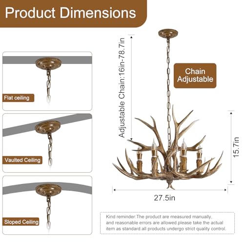 Antlers Chandelier 6 Light (8026-6Light)