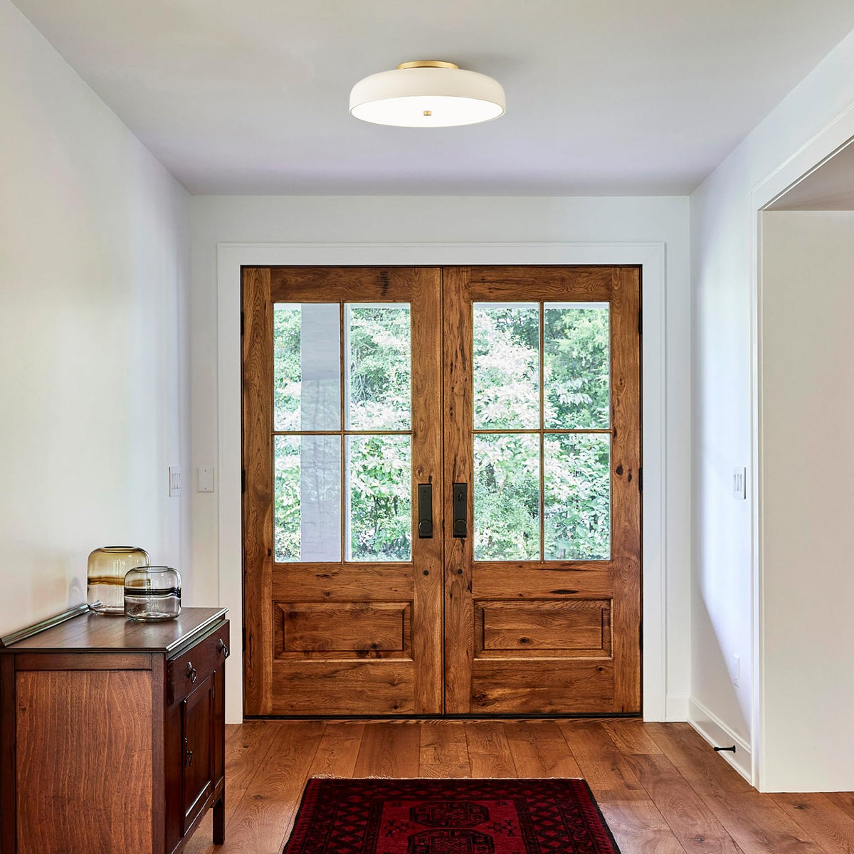 Dimmable LED Ceiling Light Fixture (Cream White / 15.74IN)