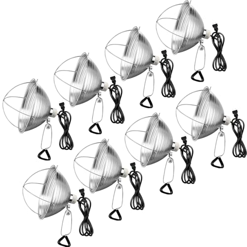8 Pack Clamp Lamp Light with Aluminum Reflector (10.5 Inch)