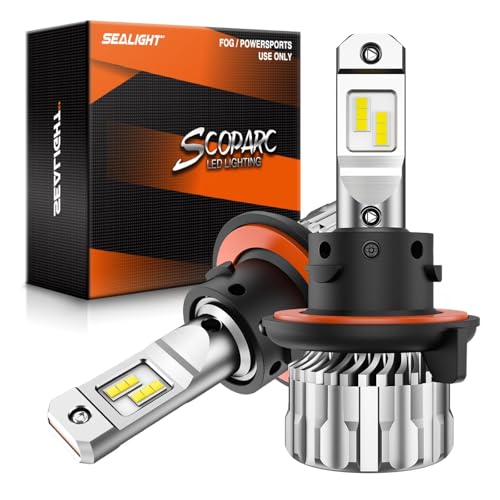 H13 Bulbs 70000LM 800% Brighter 6500K Cool White H13 Bulbs with Fan (Cool White / H13/9008)
