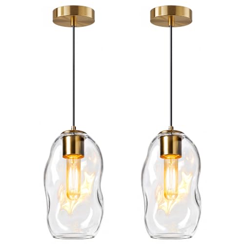 Pendant Lights Kitchen Island (Gold-11.4"H / 2 Pack)