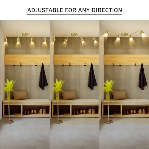 Track Lighting Ceiling Fixture Gold (Gold / 29.9" 4 Light Track Light)