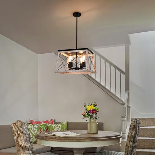 17.72Inches Farmhouse Pendant Light (17.73InchesWhite)