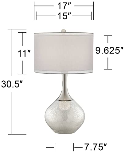 Swift 30 1 2" Large Table Lamps Set of 2 Mercury Glass (Two Set)
