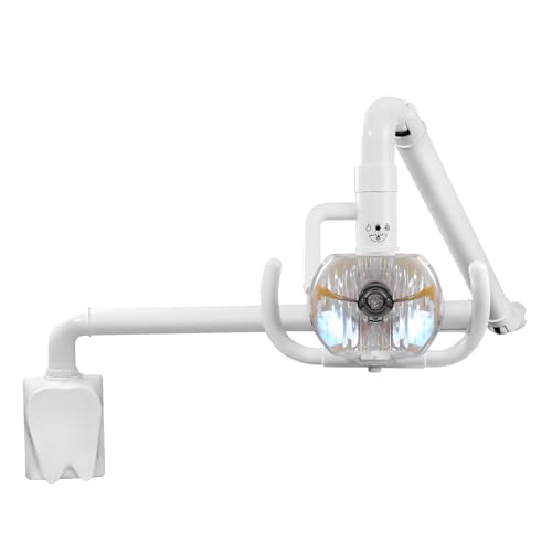 US 50W Wall Hanging Halogen Surgical Oral Lamp Shadowless Exam Lamp Cold Light with Arm for 22mm