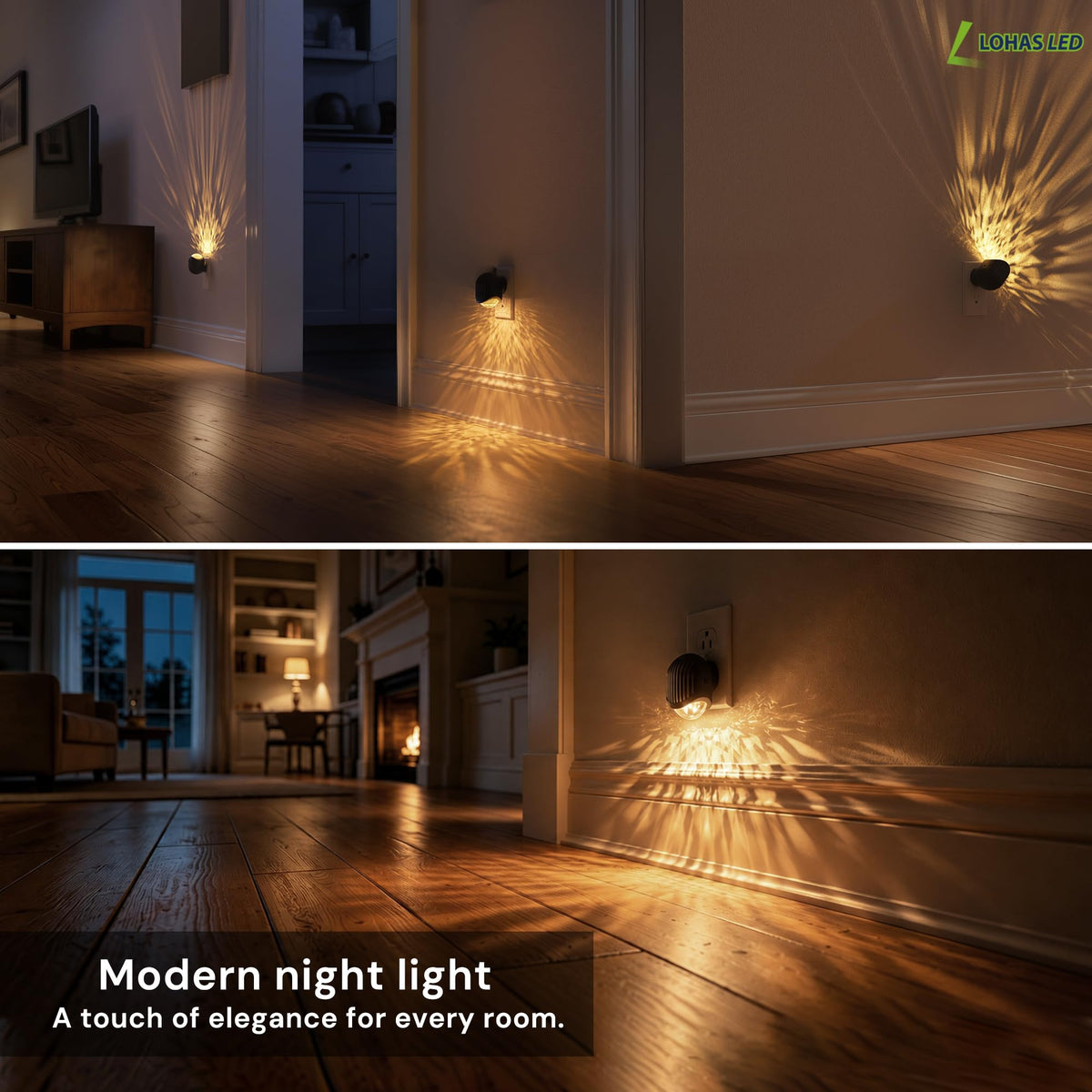 Night Lights Plug into Wall (whale-3000k / 4 Pack)