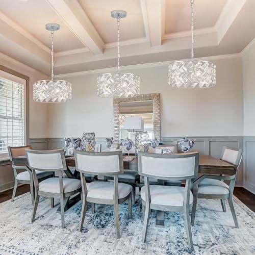 12" Chrome Crystal Chandelier 4 (Drum Chrome)