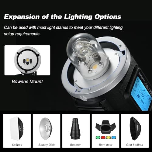 AD600BM Series Bowens Mount 600Ws Led Video Light High Speed Sync Outdoor Studio Flash Strobe with 2.4G Wireless X System