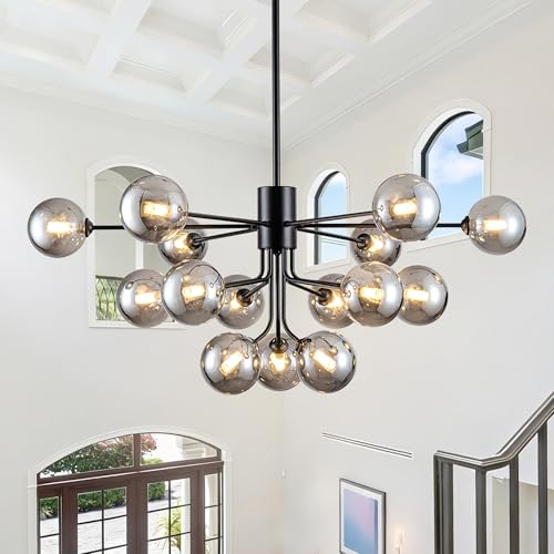 Sputnik Chandeliers for Bedrooms with Glass Globe
