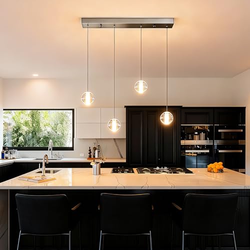 Brushed Nickel 4 Lights Rectangular Chandeliers (4 Light / Nickel Rectangle)