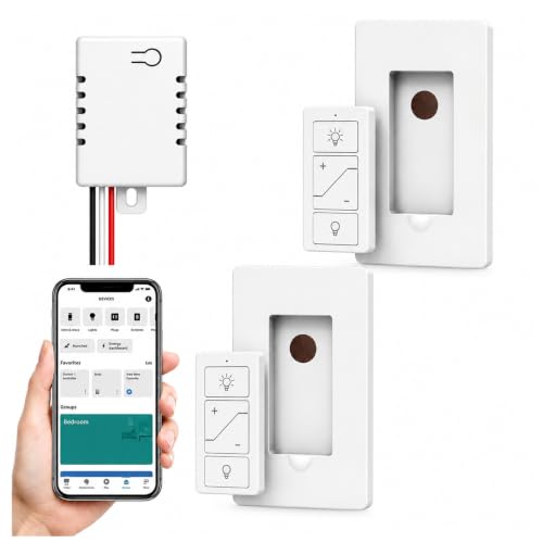 Smart Wireless Light Switch (2 Switch & 1 Receiver)