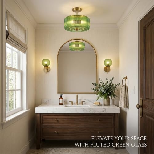 3 Light Gold Flush Mount Ceiling Light
