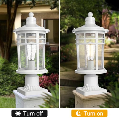 Outdoor Post Lights Lamp Posts Outdoor Lighting (White / Large,1Pack)