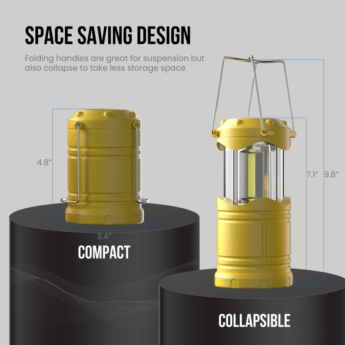 LED Camping Lantern (Yellow)