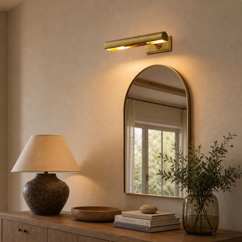 12 inch Brass Picture Light Hardwired Picture Lights for Wall (Brass / 12in)