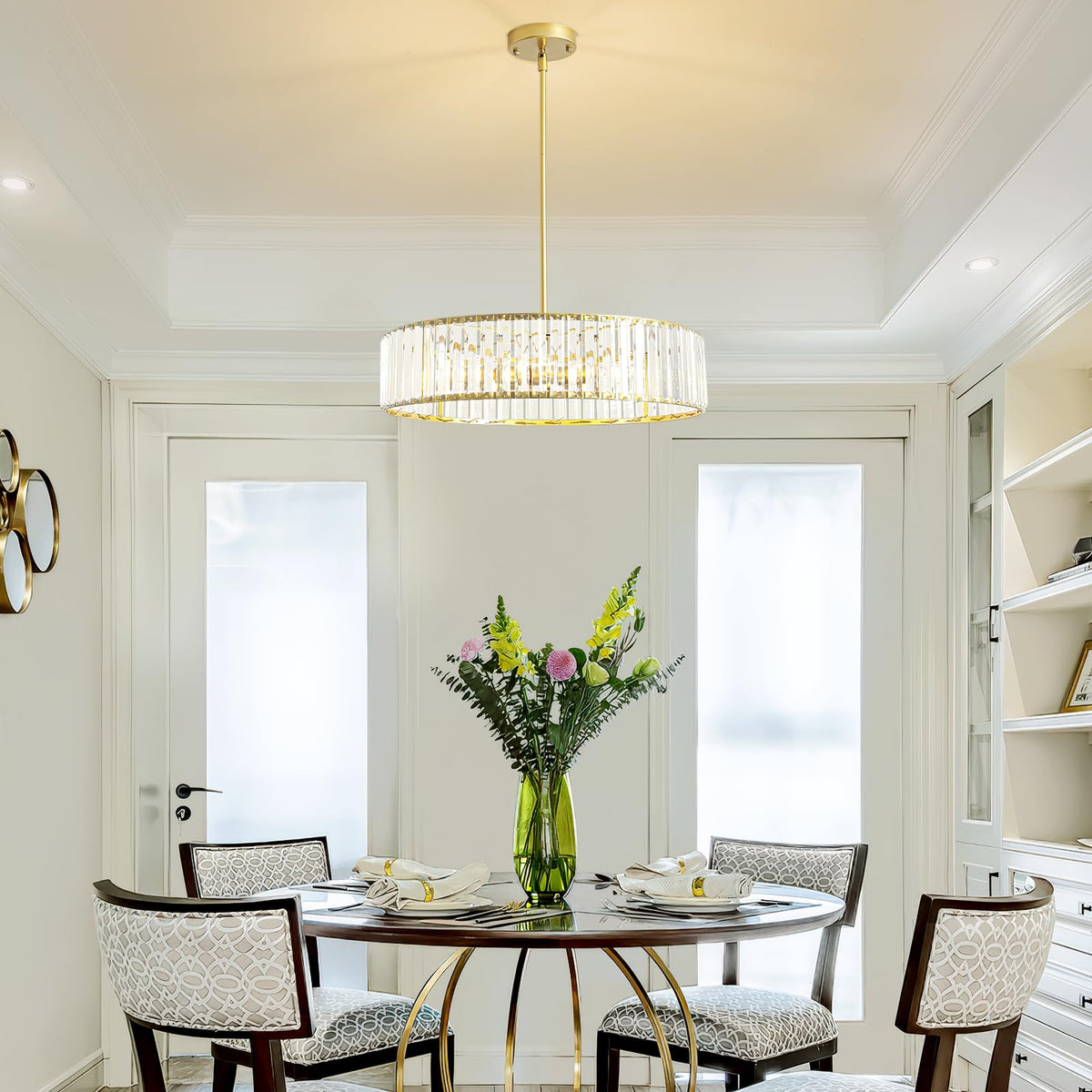 Modern Gold Crystal Chandelier for Dining Room 20 Inch (Gold / 20 in)